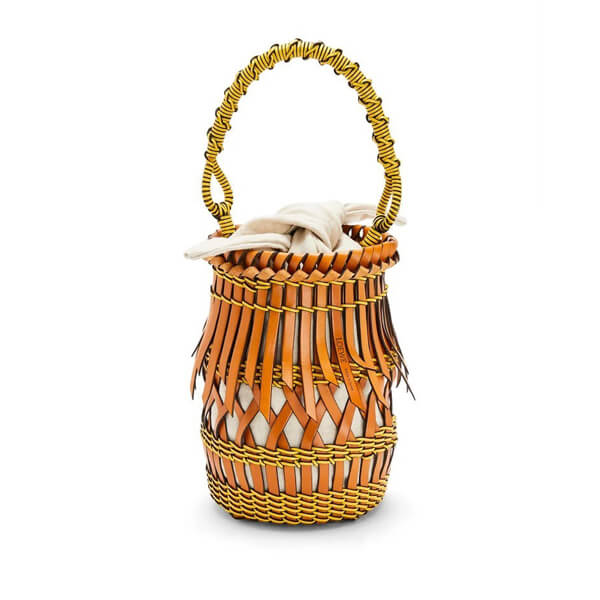 ロエベ◆フリンジバケットバッグ コピー カーフ 2色 クロスモチーフ A546W68X02